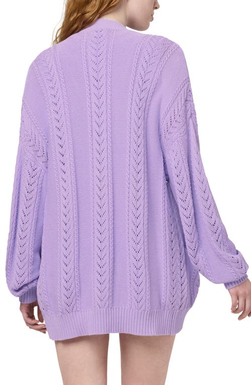 Florence By Mills Pointelle Stitch Cardigan In Millie Lavender