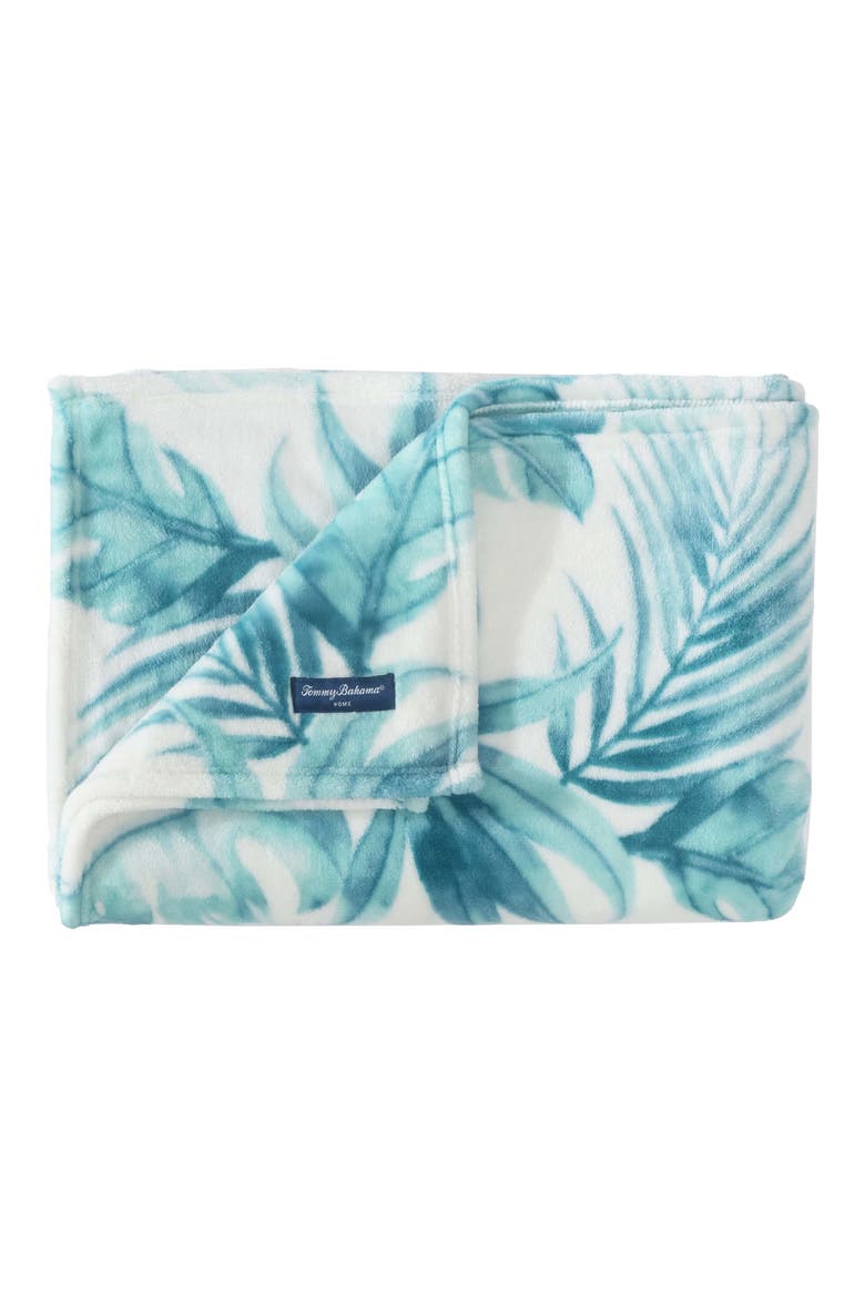 Waimea Bay Throw Blanket, Main, color, GREEN