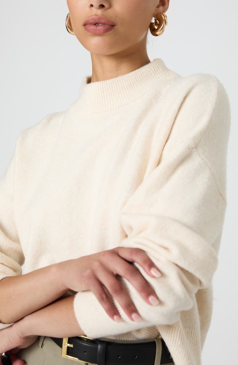 French Connection Vhari Mock Neck Sweater, Alternate, color, Oatmeal Melange