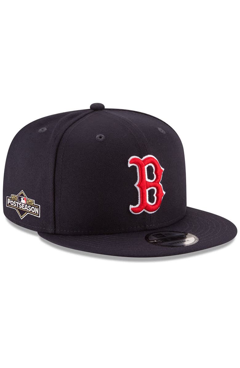 New Era Men's New Era Navy Boston Red Sox 2025 MLB Postseason Side Patch 9FIFTY Snapback Hat, Main, color,