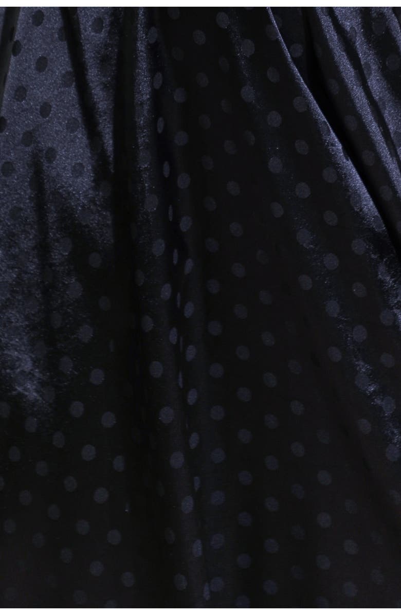 FLYING TOMATO Polka Dot Long Sleeve Maxi Dress, Alternate, color, Black