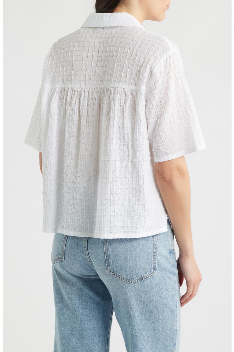 Notch Collar Shirt, Alternate, color, WHITE