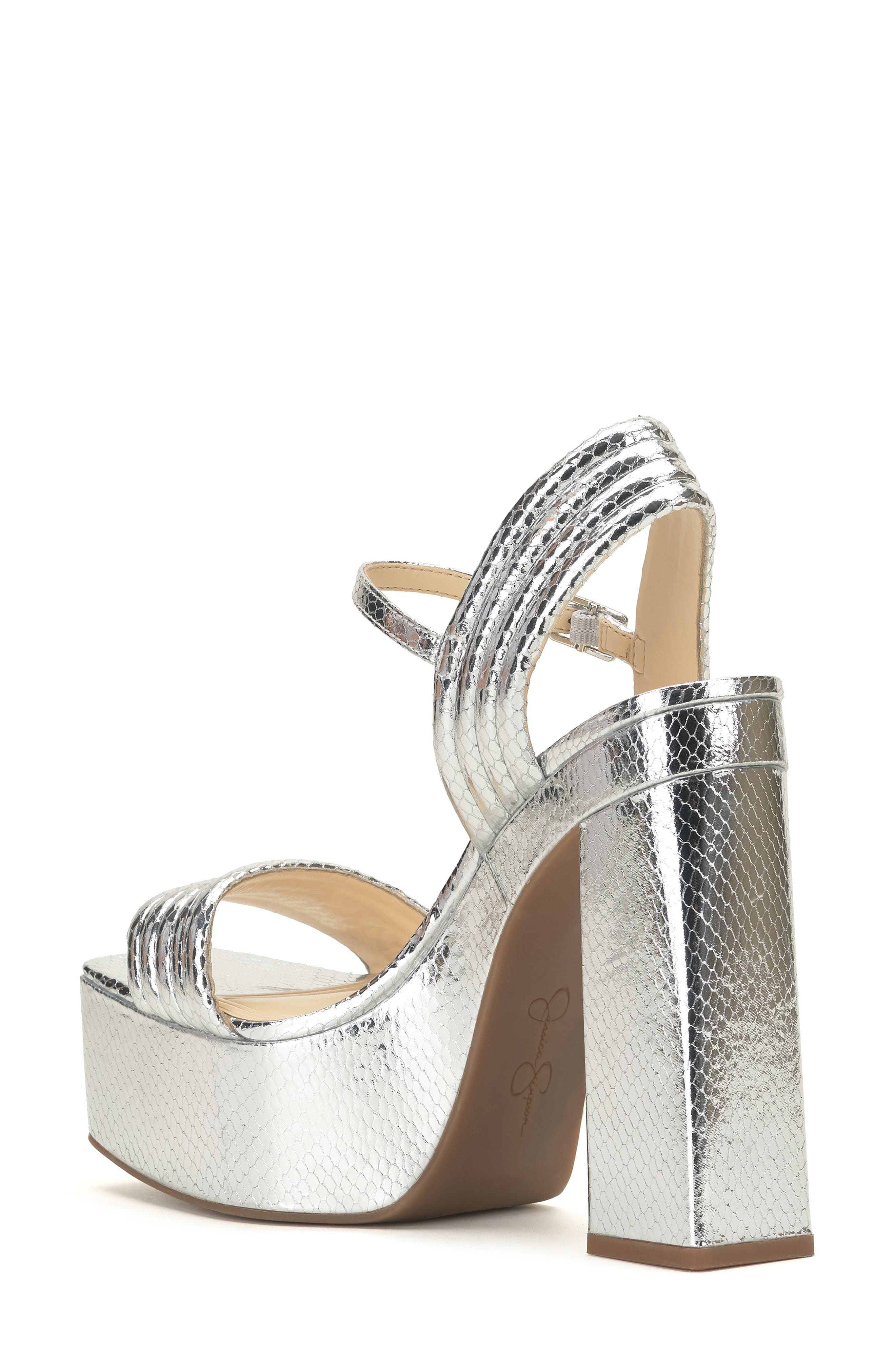 Jessica Simpson Bautista Metallic Platform Sandal, Alternate, color, 