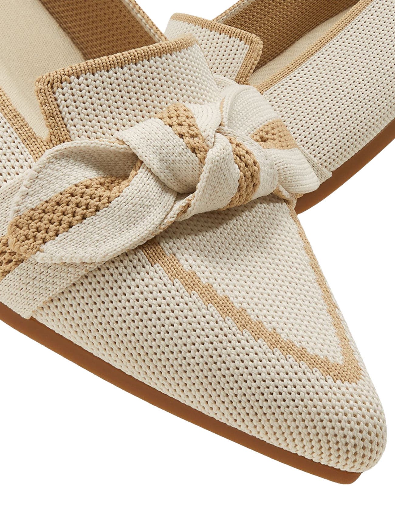 VIVAIA Pointed-Toe Bow Loafers, Alternate, color, Ivory Nude