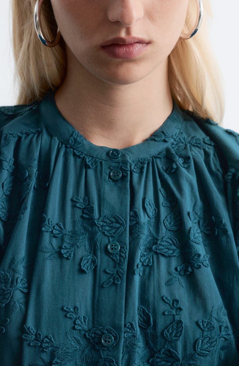 
Other Stories Floral Appliqué Blouse, Alternate, color, Turquoise Dark