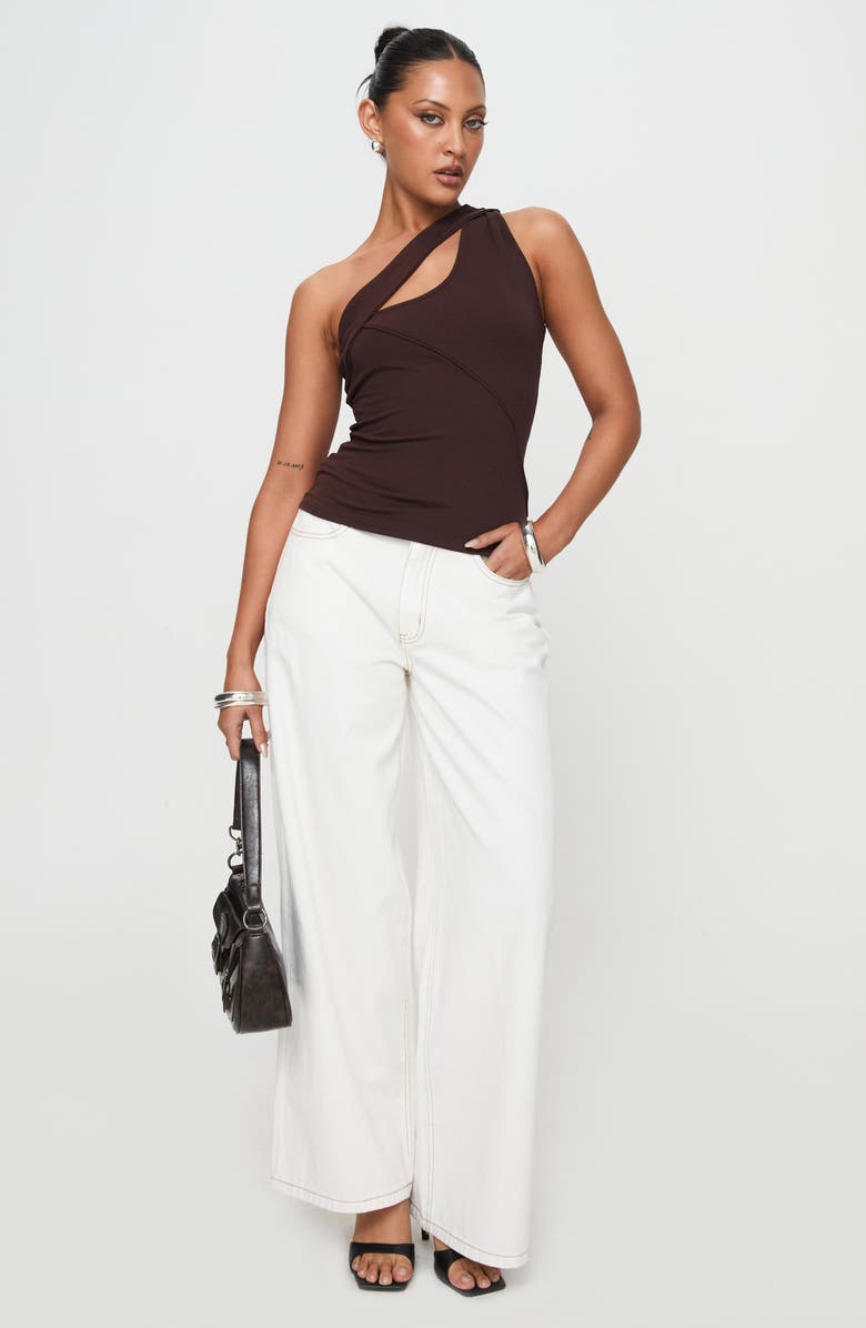 Princess Polly Valoria Cutout One-Shoulder Top, Alternate, color, 