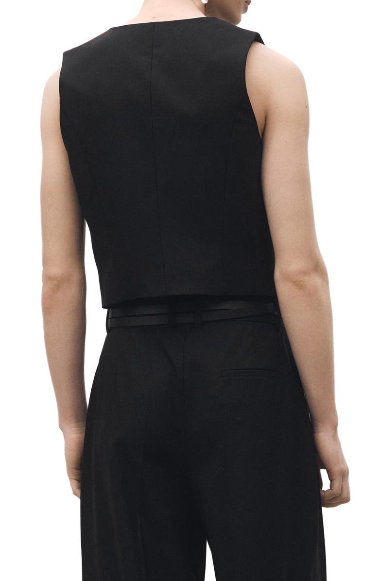 MANGO Suit Vest, Alternate, color, Black