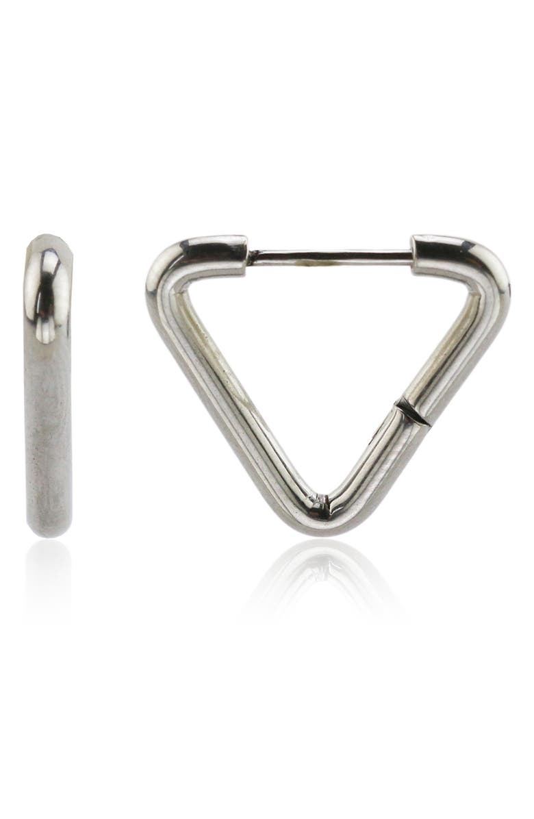 REBL Geometric Huggie Hoop Earrings, Main, color,