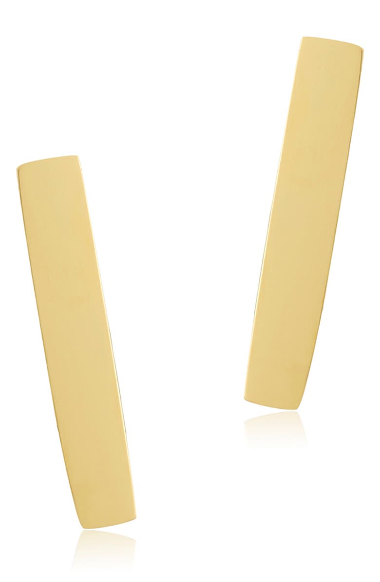 Adornia Water Resistant Bar Stud Earrings, Main, color, Yellow