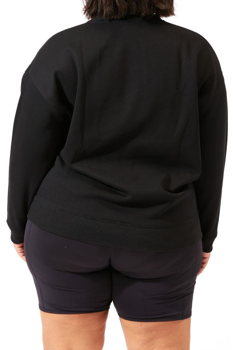 Invincible Fleece Sweatshirt, Alternate, color, BLACK