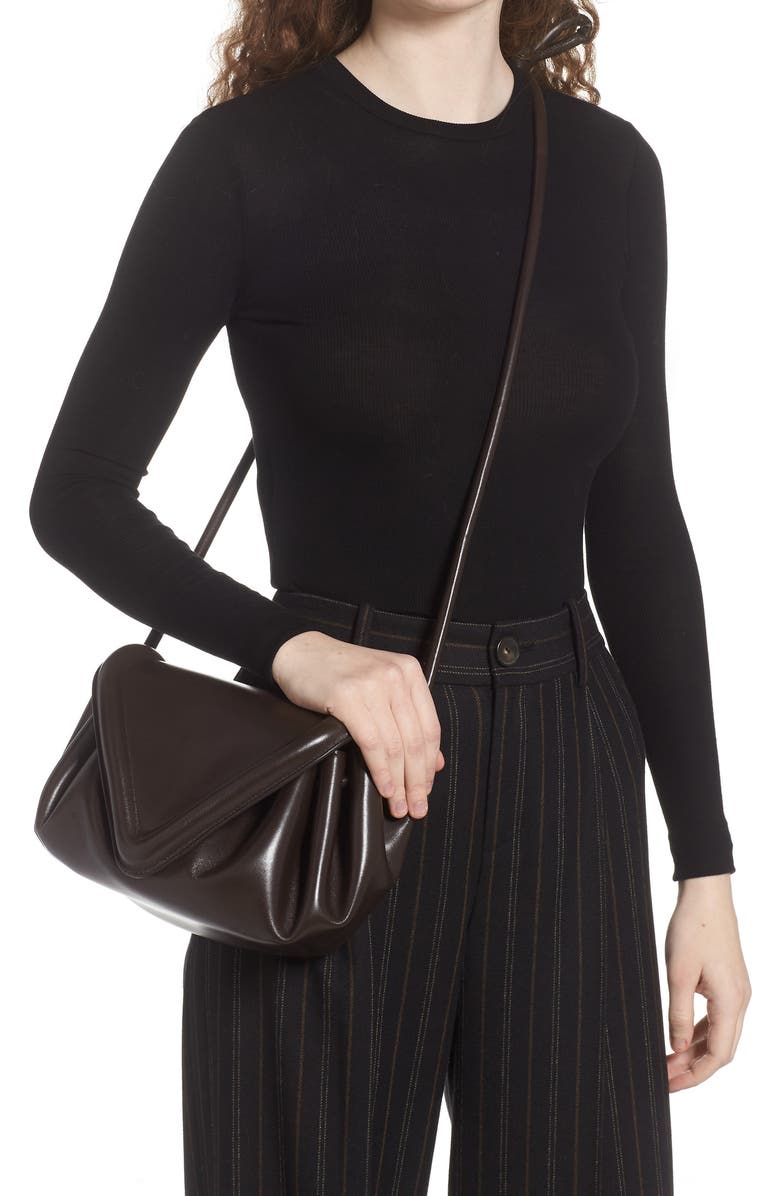 Bottega Veneta Medium Beak Triangle Flap Leather Shoulder Bag, Alternate, color,