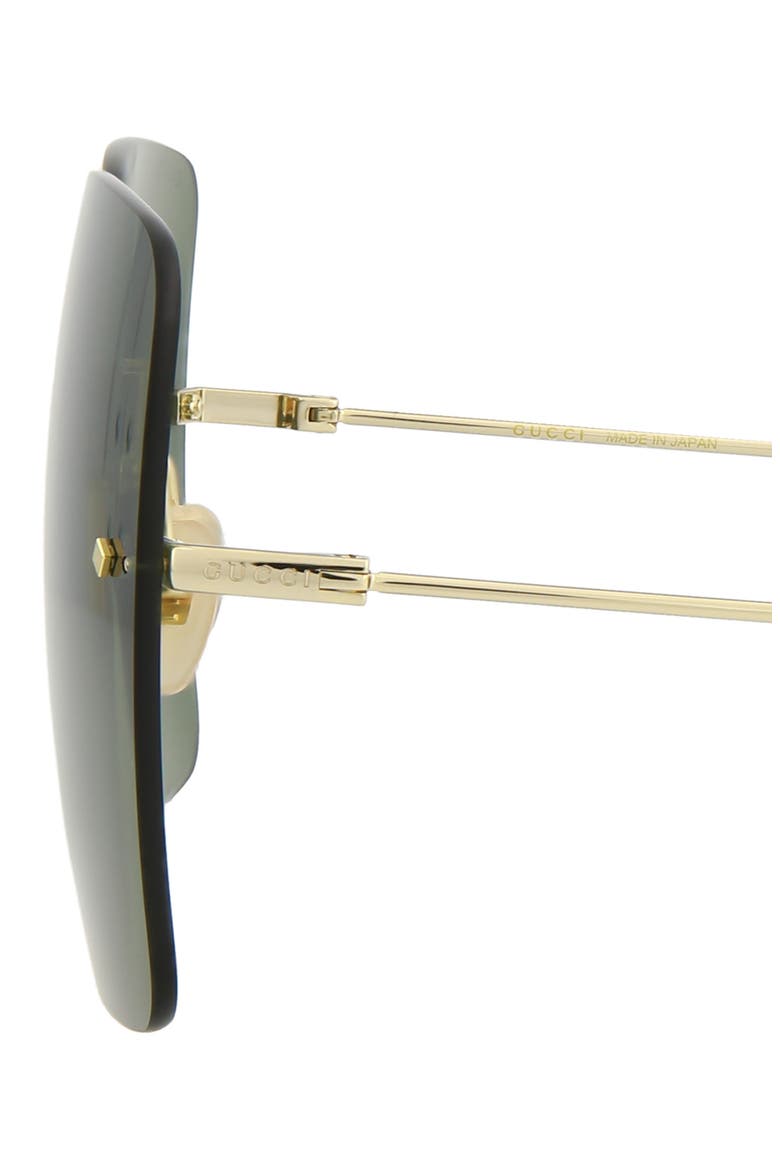 62mm Oversize Square Sunglasses, Alternate, color, GOLD GOLD GREEN