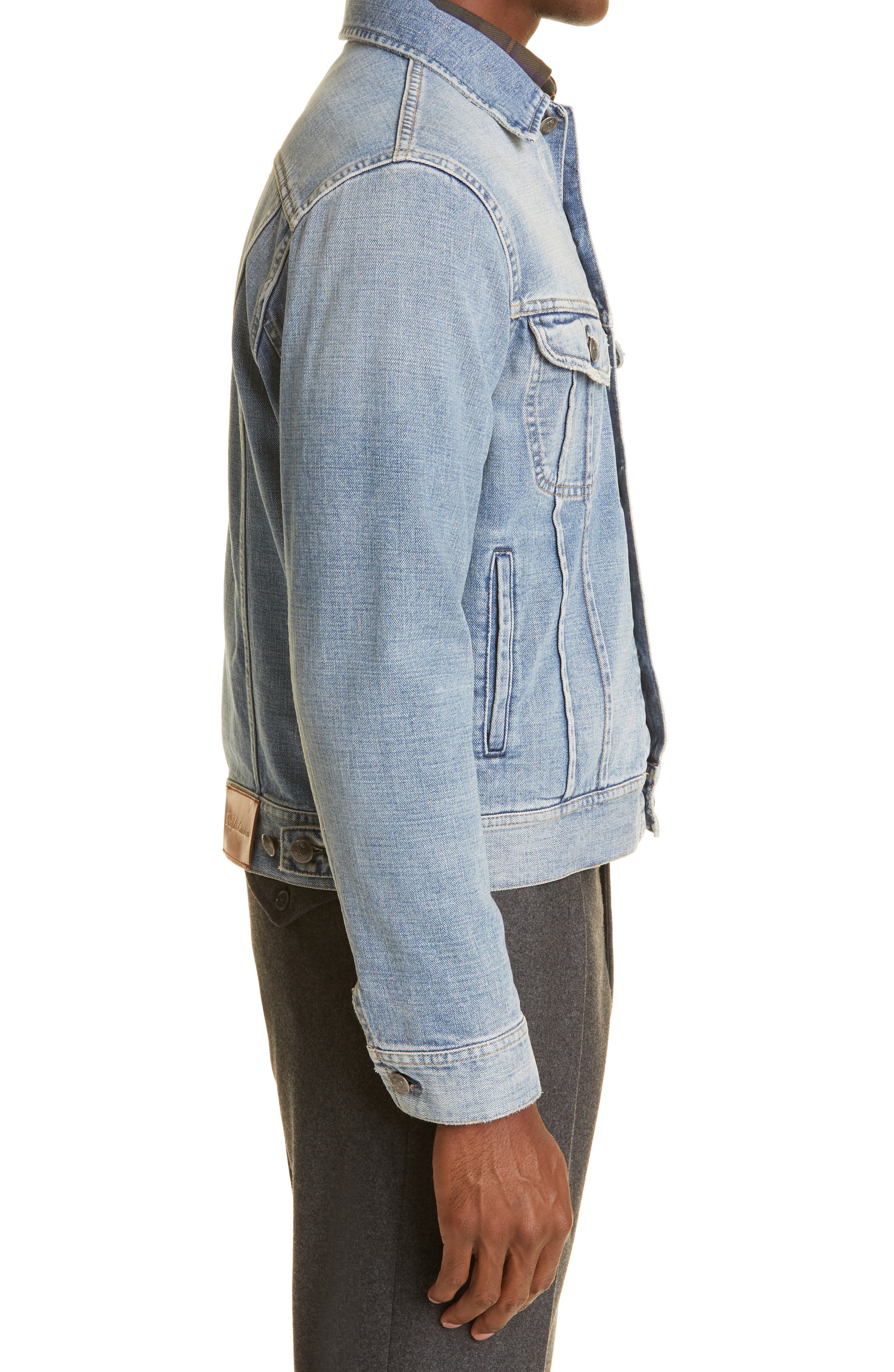 Ralph Lauren Purple Label Distressed Denim Jacket (Men) | Nordstrom
