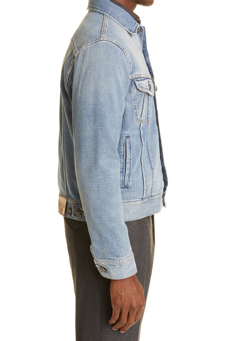 Distressed Denim Jacket, Alternate, color, LIGHT BLUE DENIM