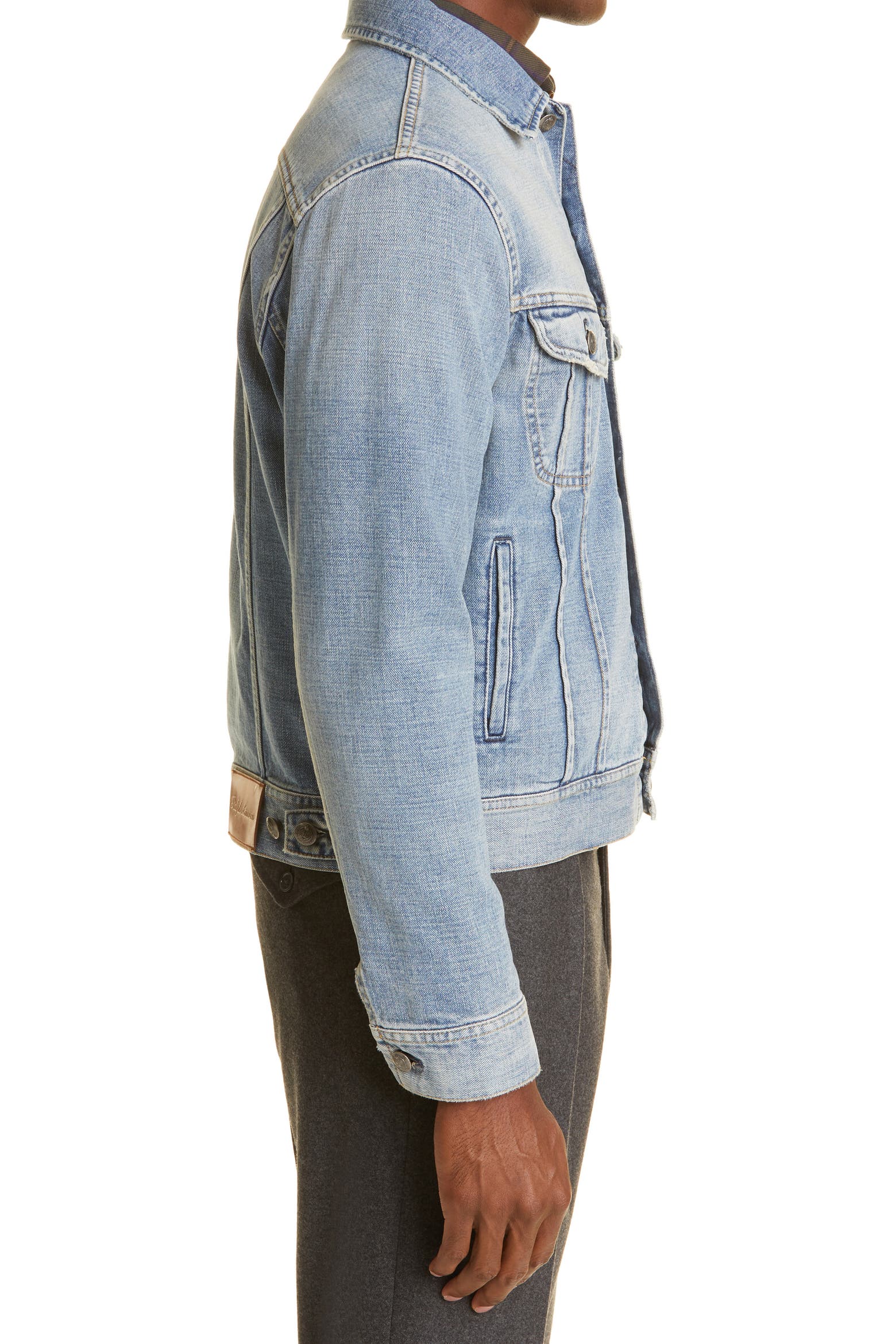 Good Status Labels Ralph Lauren Purple Label Distressed Denim Jacket (Men) | Nordstrom