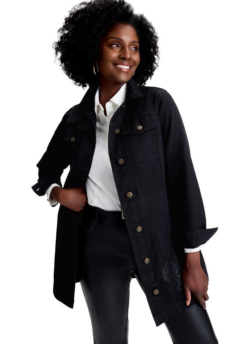 Long Denim Jacket (Plus Available)