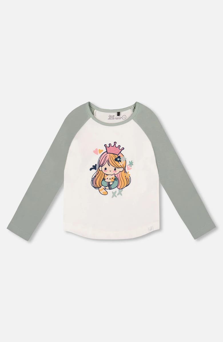 Deux par Deux Jersey Raglan Sleeve Tee, Main, color, 