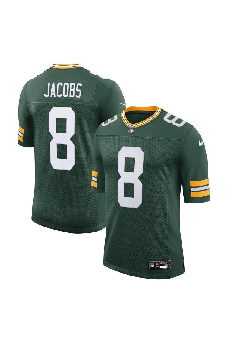 Men's Nike Josh Jacobs Green Green Bay Packers Vapor Untouchable Stitched Limited Jersey, Main, color, Green