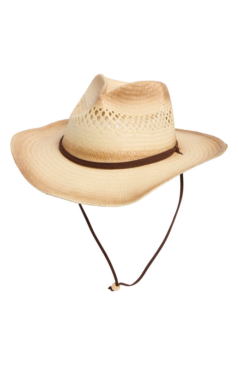 San Diego Hat Braided Paper Cowboy Hat, Main, color, Natural