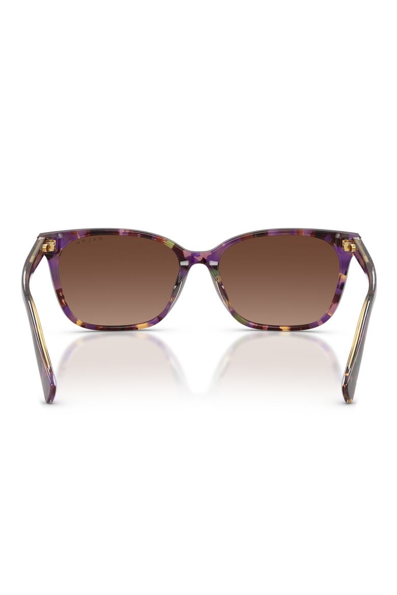56mm Polarized Square Sunglasses, Alternate, color, VIOLET HAVANA BROWN
