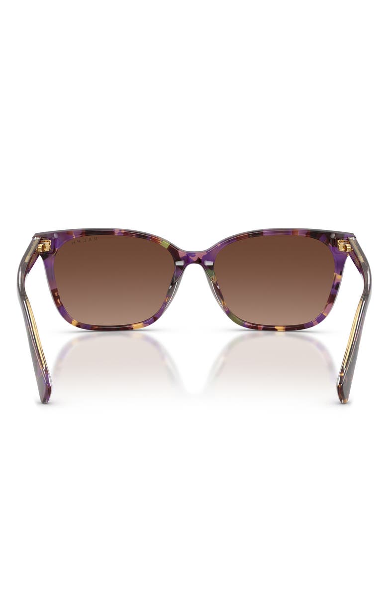 RALPH 56mm Polarized Square Sunglasses, Alternate, color, Violet Havana Brown