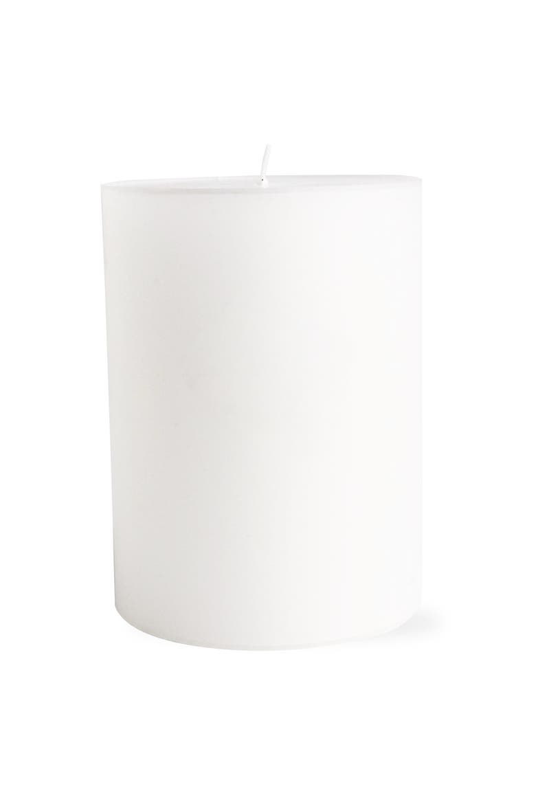 Chapel White Pillar Paraffin Wax Candle Set of 6 Unscented, Alternate, color, White