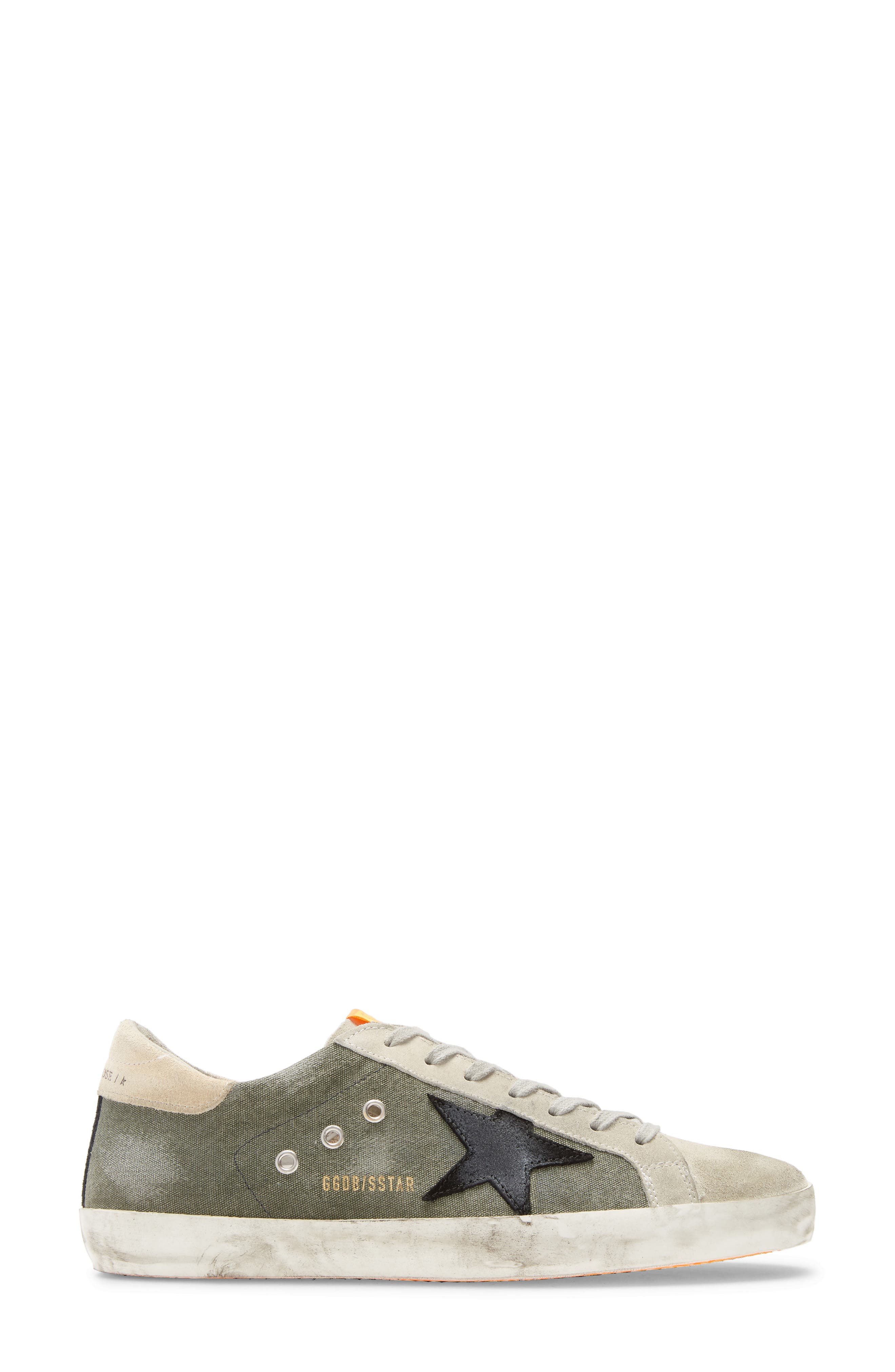 Super Star Sneaker (Nordstrom Exclusive), Alternate, color, GREEN CANVAS/ BLACK SUEDE STAR