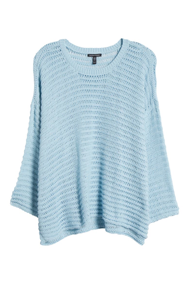 Open Stitch Organic Cotton Sweater, Alternate, color, PALE SKY