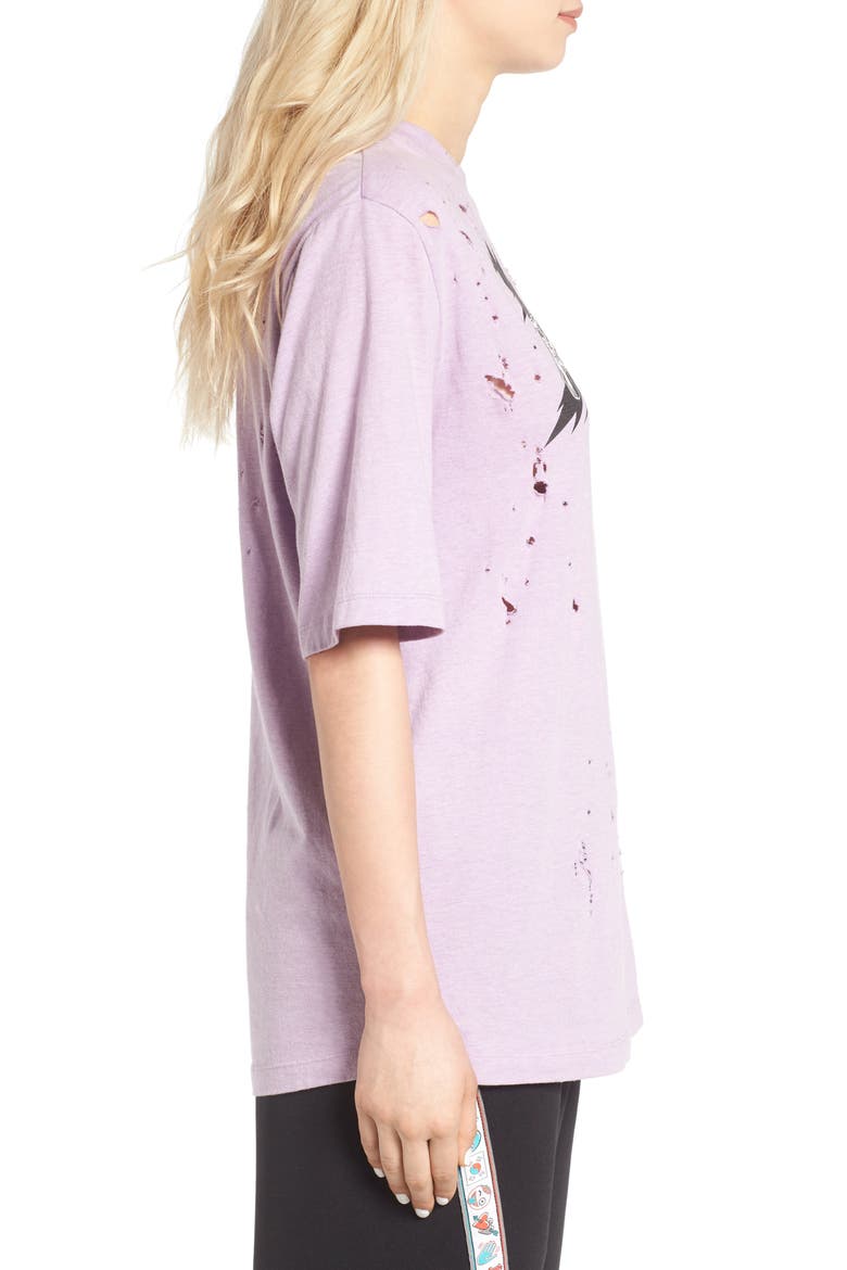 Distressed Unisex Graphic Tee, Alternate, color, ACID PURPLE