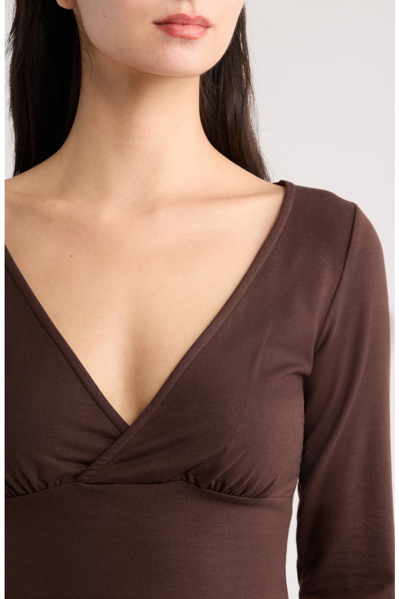 Aylani Surplice Neck Knit Top, Alternate, color, MOLE