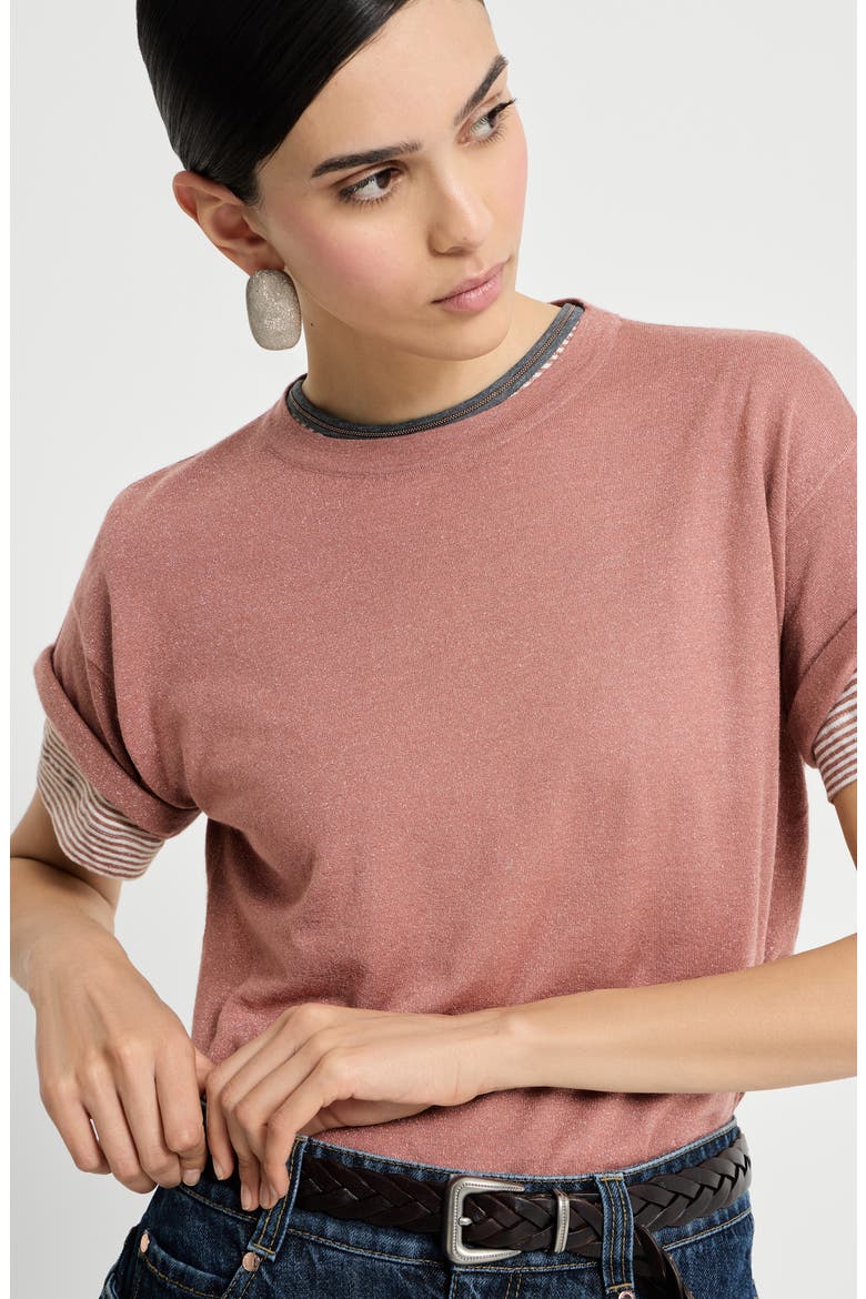 Cashmere and silk lightweight sweater, Alternate, color, Pink