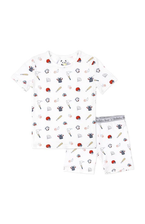Baseball Kids 2-Piece Short Sleeve & Shorts Pajama Set