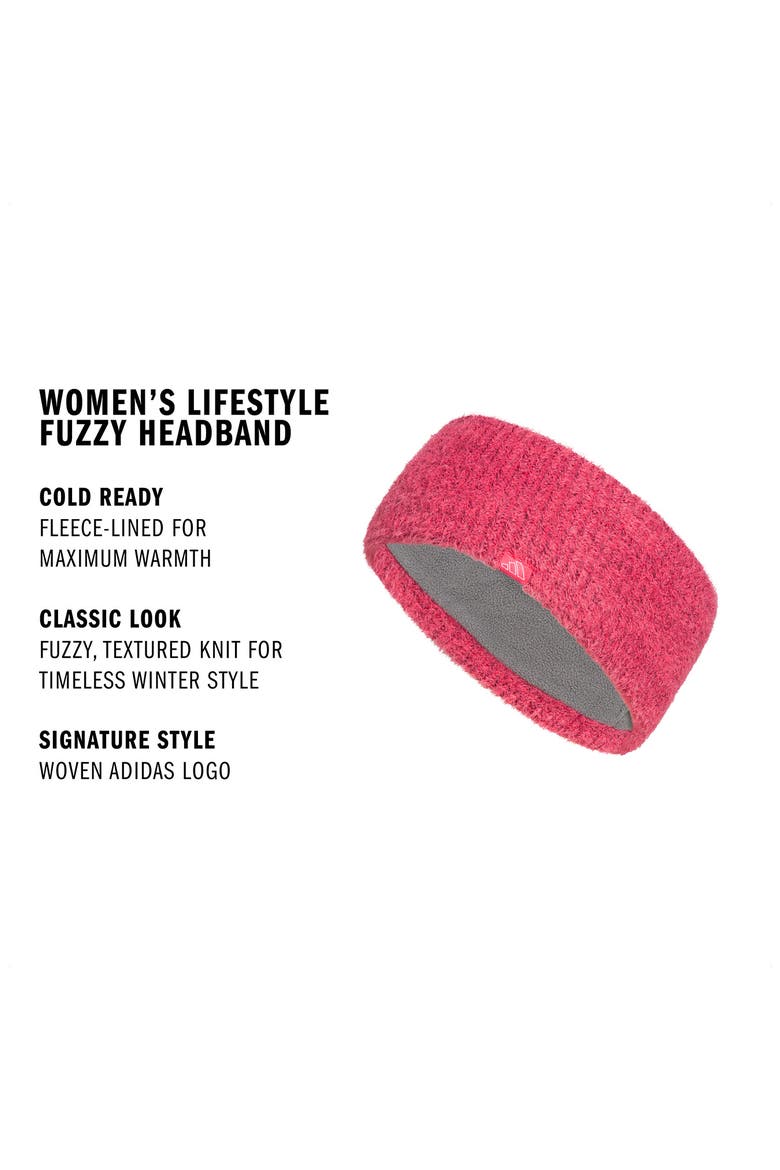 Fuzzy Headband, Alternate, color, POWER PINK/ MAROON/ WHITE