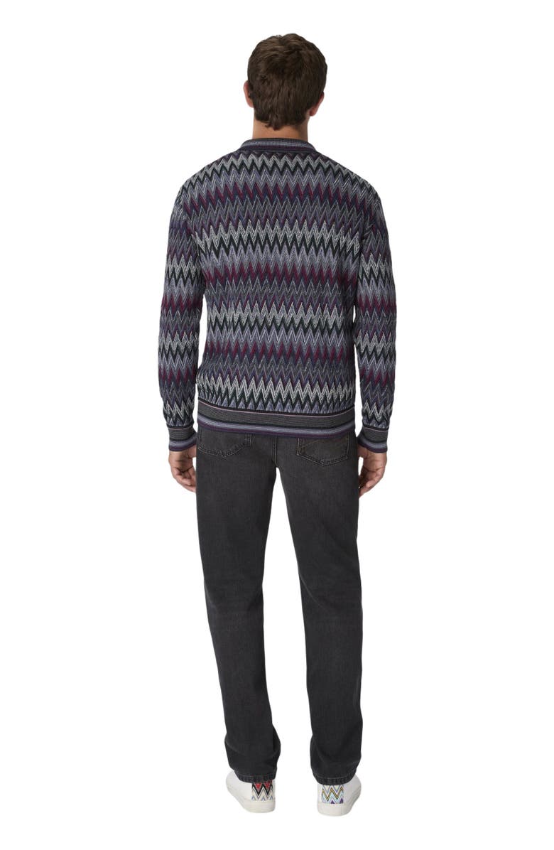 Missoni Zigzag Cardigan In Pure Wool, Alternate, color, Multicoloured