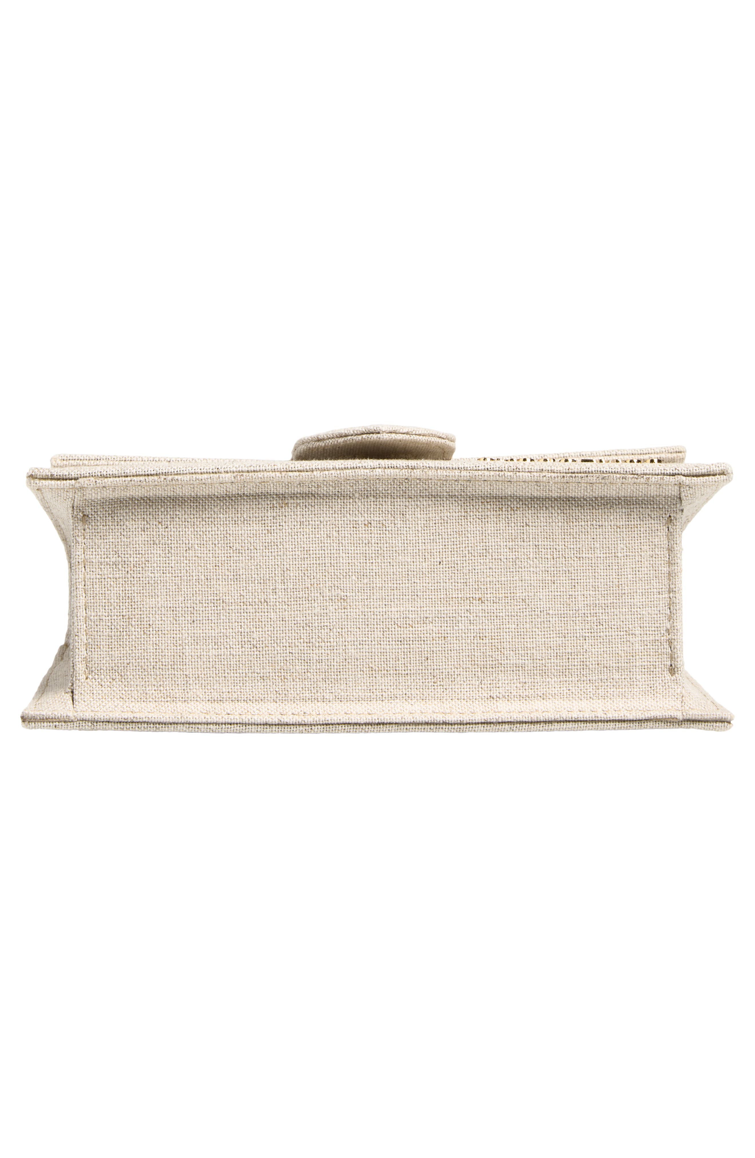 Le Bambino Canvas Effect Leather Shoulder Bag, Alternate, color, LIGHT GREIGE 140