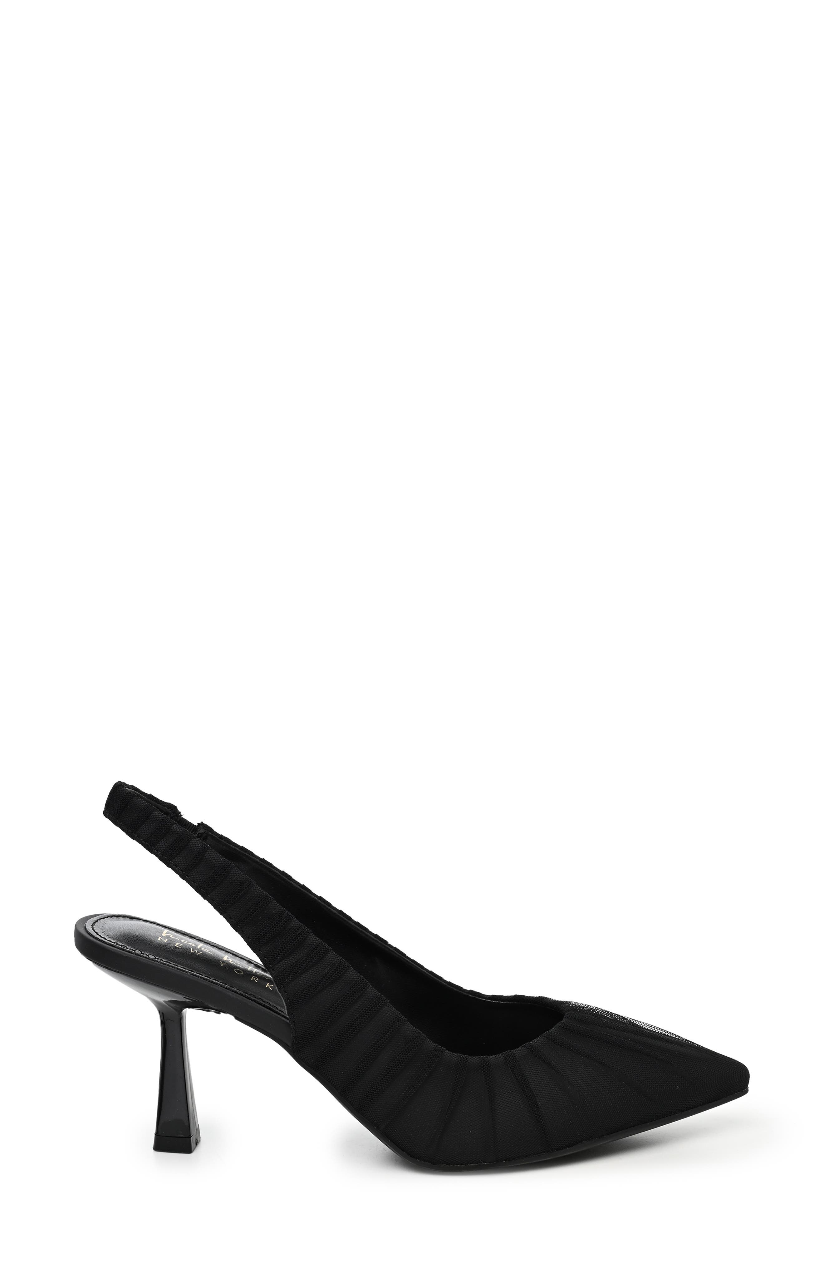 Rougtie Pointed Toe Slingback Pump, Alternate, color, BLACK