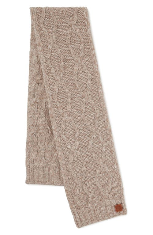 Mulberry Pimlico Chunky Knit Scarf In Eggshell/maple