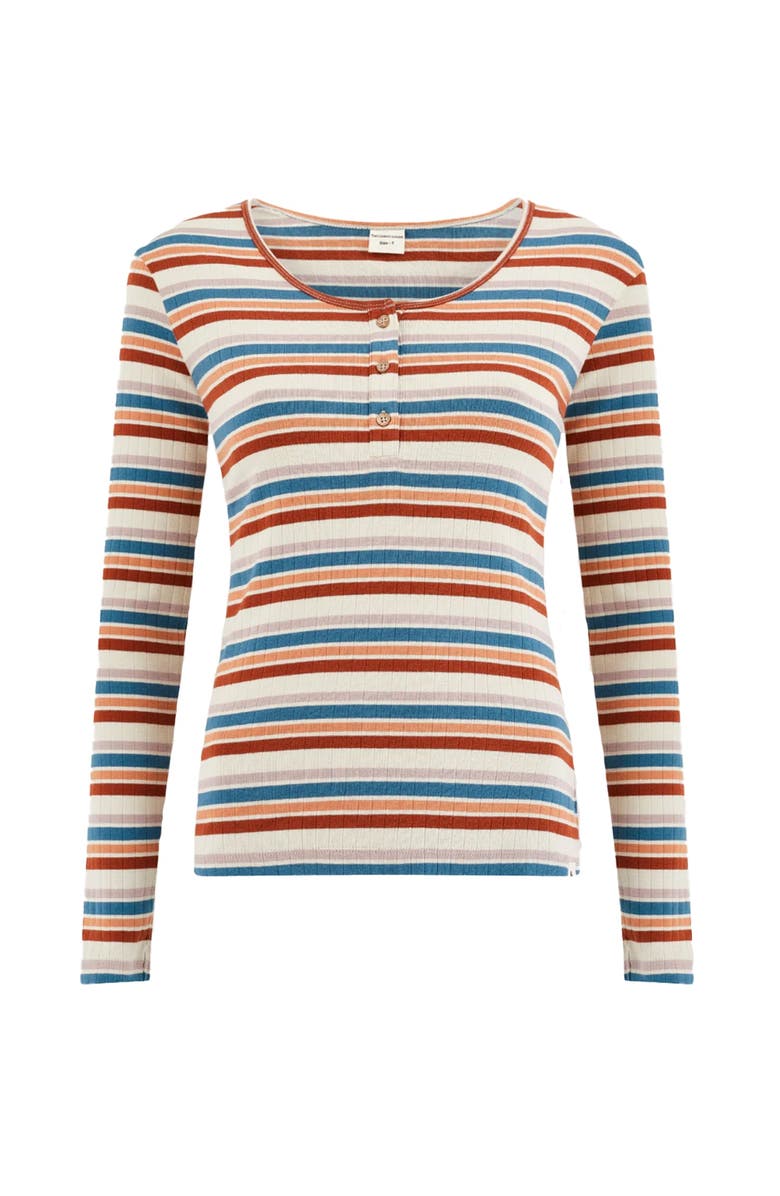 Turtledove London Organic Cotton Nora Stripe Print Top, Main, color, Red