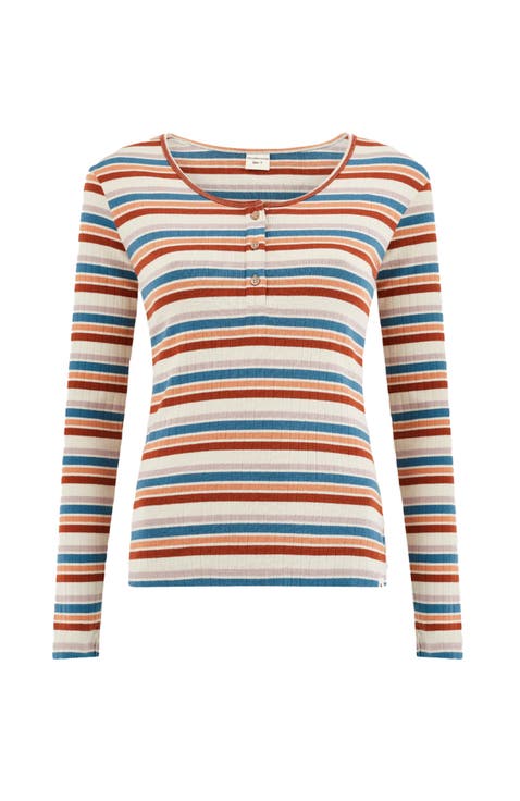 Organic Cotton Nora Stripe Print Top