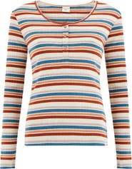 Turtledove London Organic Cotton Nora Stripe Print Top
