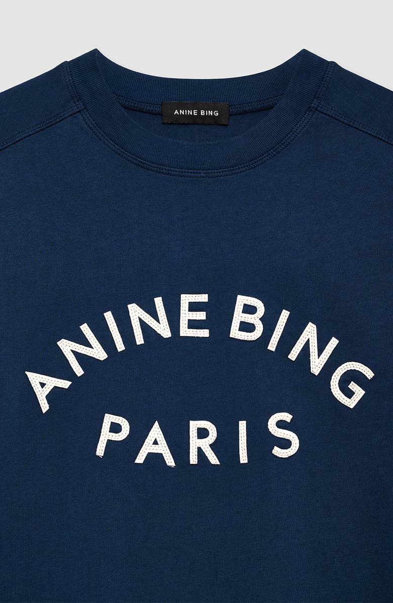 ANINE BING Jaylin Paris Tee, Alternate, color, Washed Navy