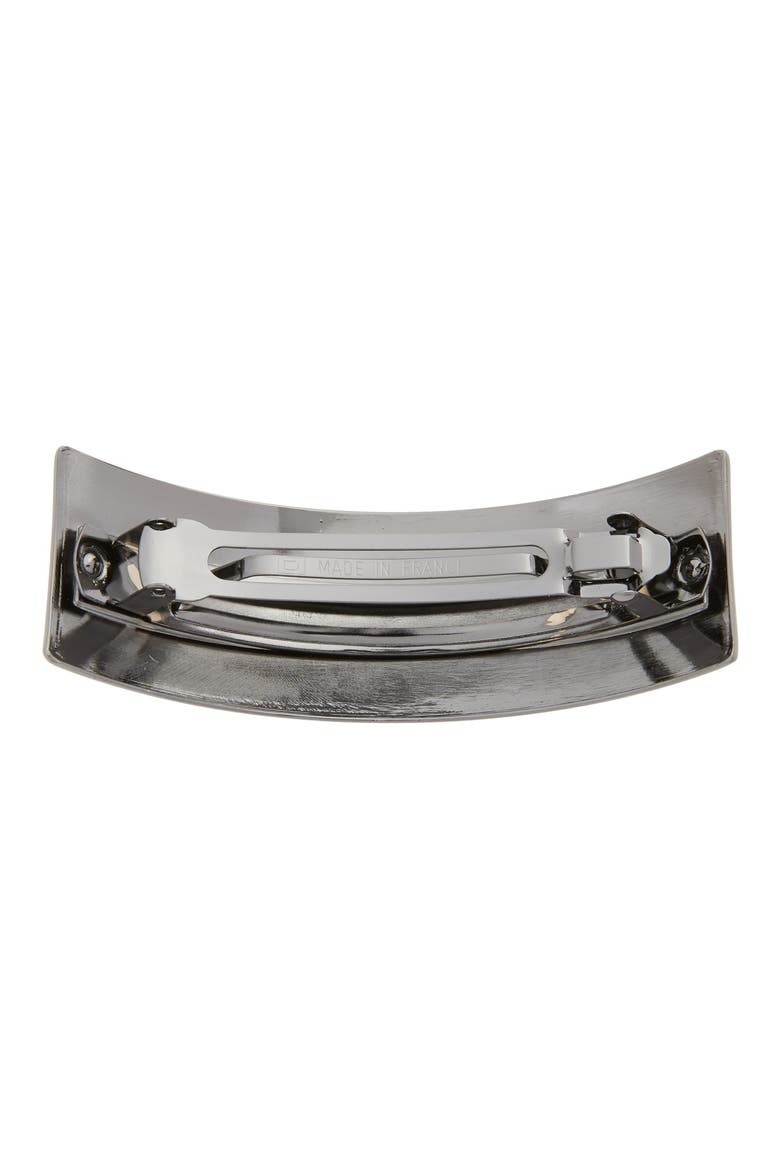 Volume Brushed Metal Barrette, Alternate, color, BRUSHED GUNMETAL