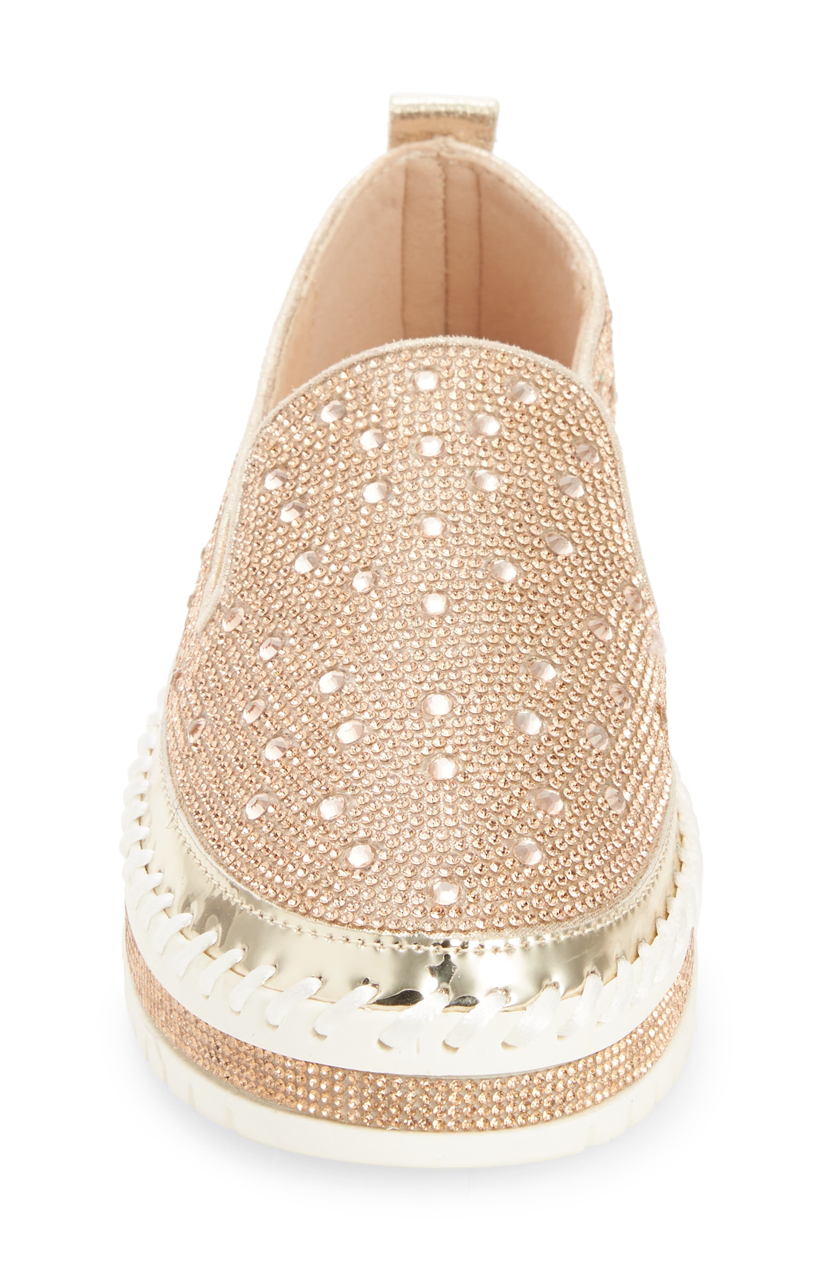 Rhinestone Sneaker, Alternate, color, ROSE GOLD