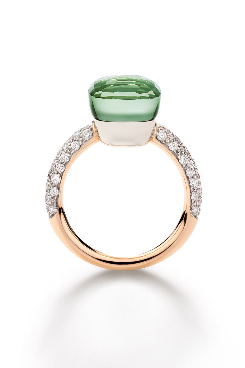 18K Gold Nudo Ring, Alternate, color, PRASIOLITE/ GREEN AGATE