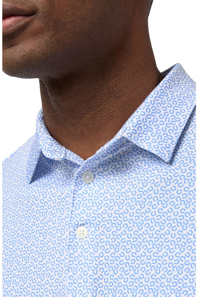 Versa Trim Fit Performance Golf Polo, Alternate, color, SKYLINE BLUE LUCKY TOSS