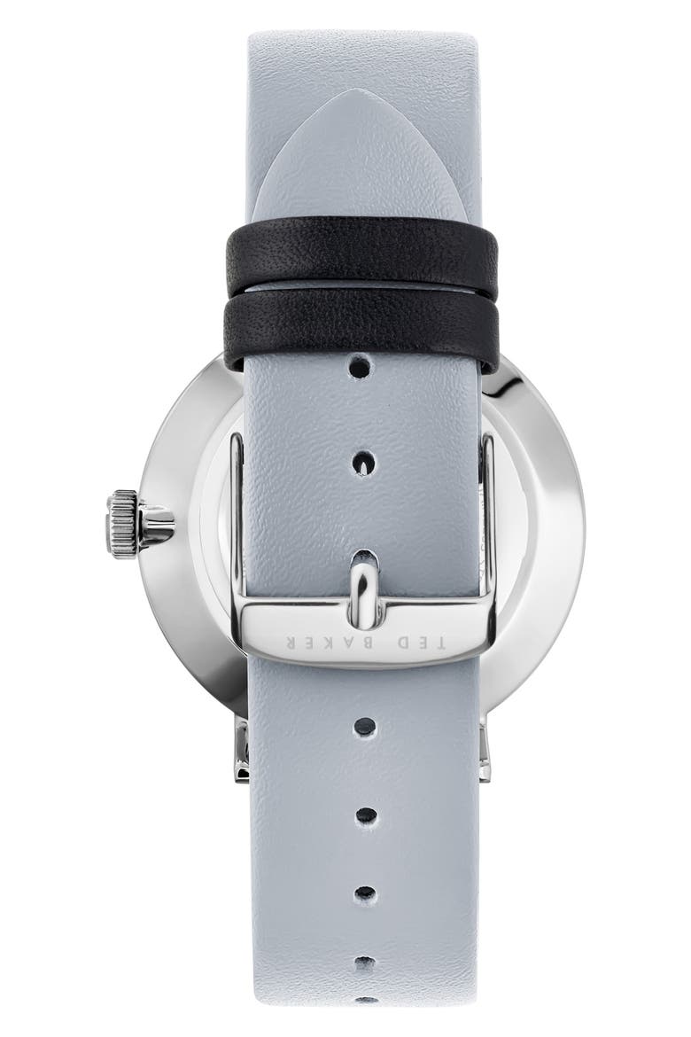 Phylipa Gents Multifunction Leather Strap Watch, 41mm, Alternate, color, STAINLESS STEEL