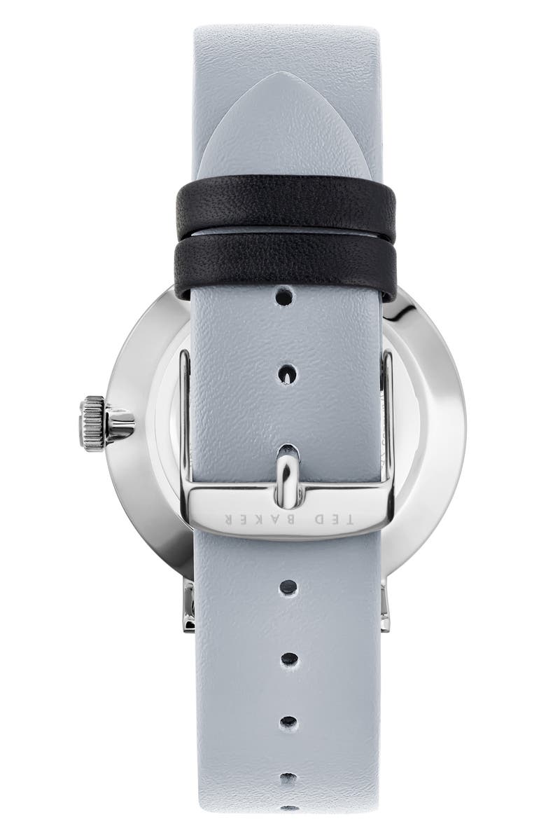 Ted Baker Phylipa Gents Multifunction Leather Strap Watch, 41mm, Alternate, color, Grey