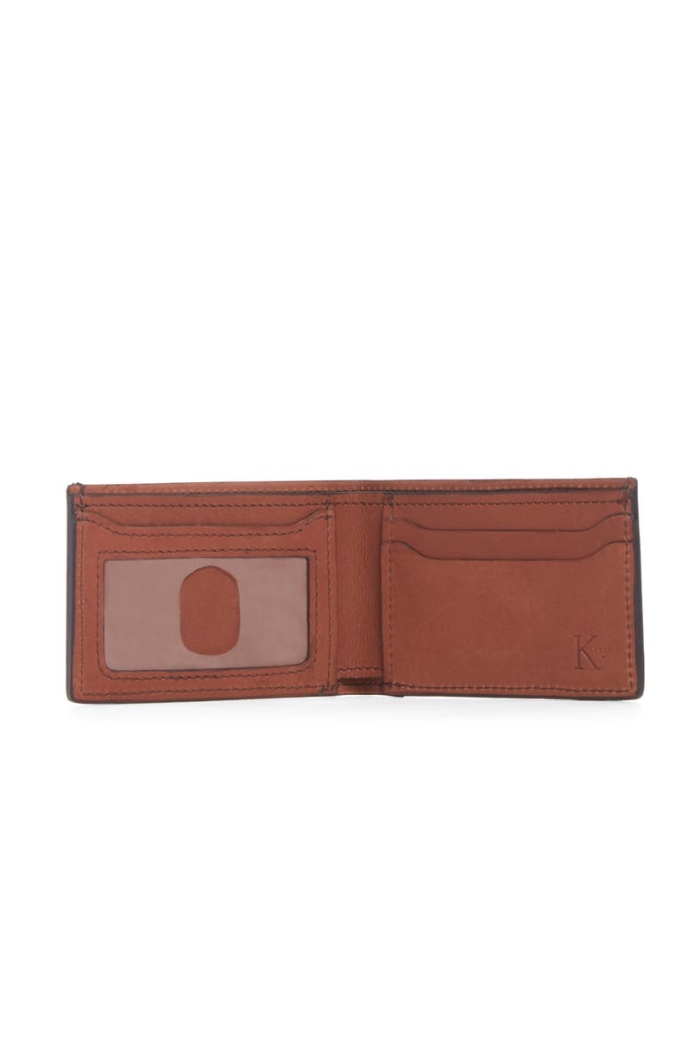 George Slim Leather Billfold, Alternate, color, Brown