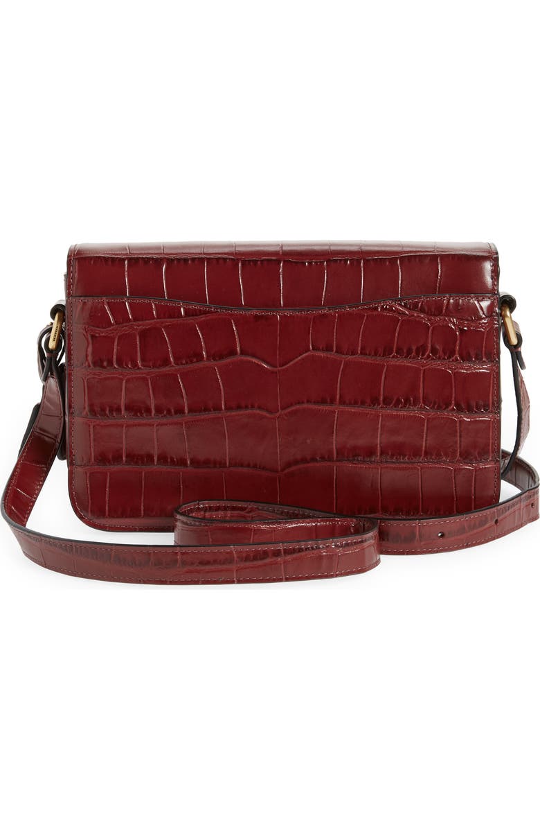 COACH Studio Croc Embossed Leather Shoulder Bag, Alternate, color,