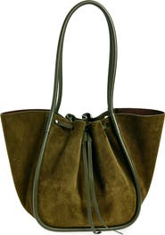 Proenza Schouler Large Ruched Suede Tote
